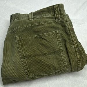 vintage ll bean green corduroy Pants Size 35x34 Has Flaws